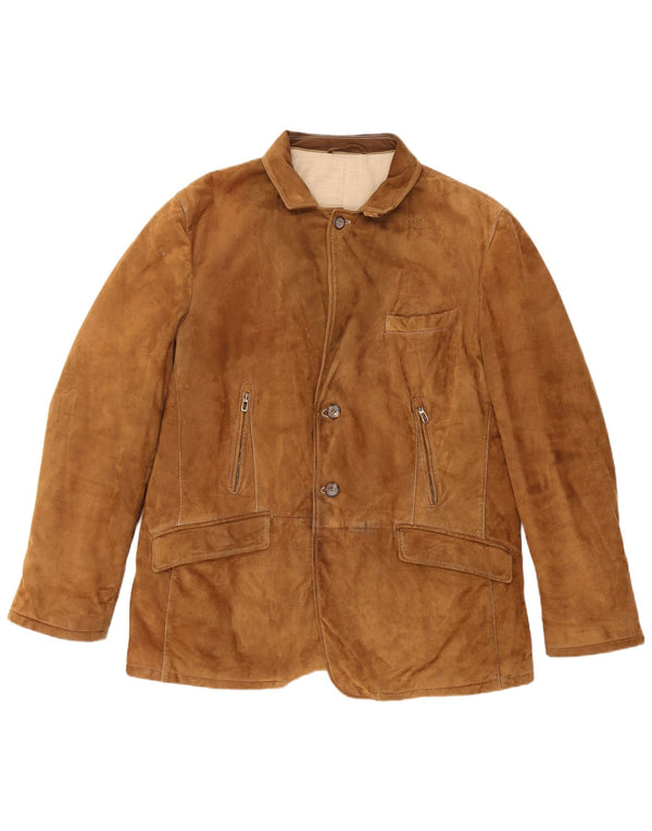 Vintage Ανδρικό Σουέντ Μπουφάν Μέγεθος 60 3XL Καφέ Δερμάτινο