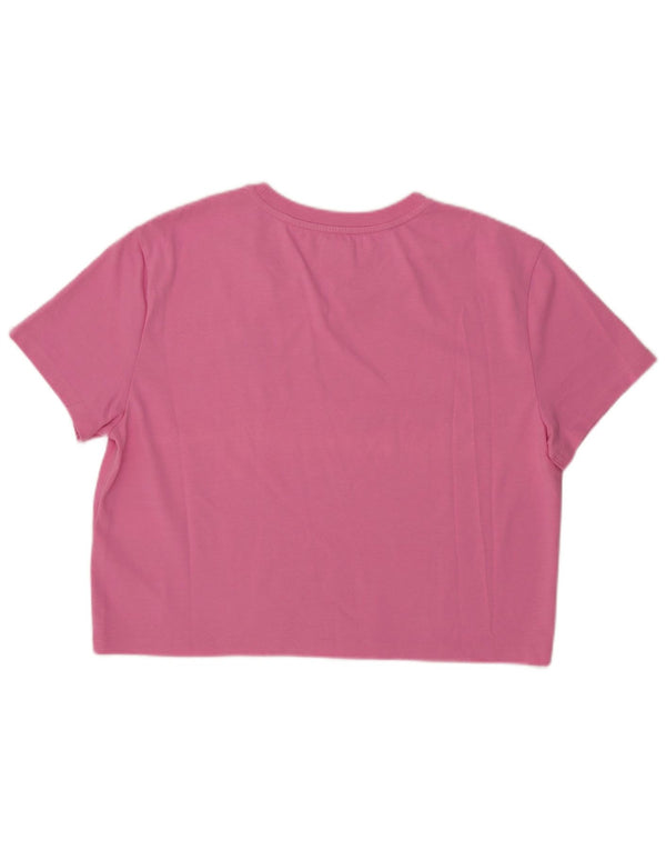 Tommy Hilfiger Crop T-Shirt Top UK 14 Large Pink