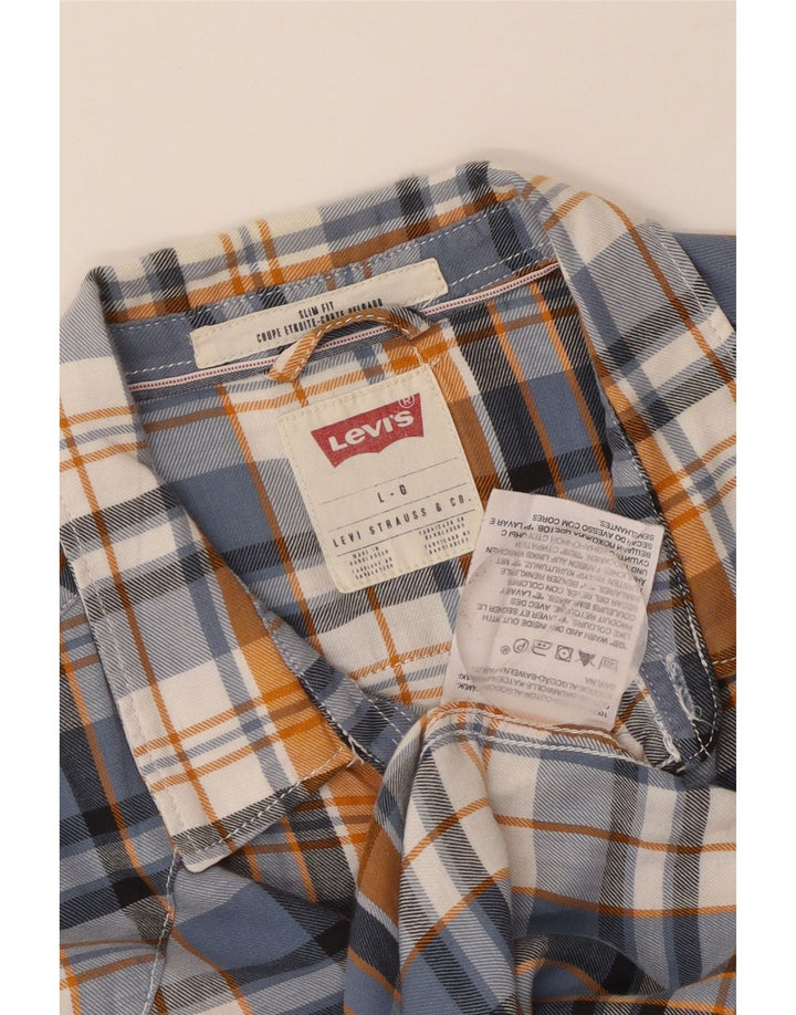 Ανδρικό πουκάμισο Levi's Slim Fit Flannel Μεγάλο πολύχρωμο βαμβακερό καρέ