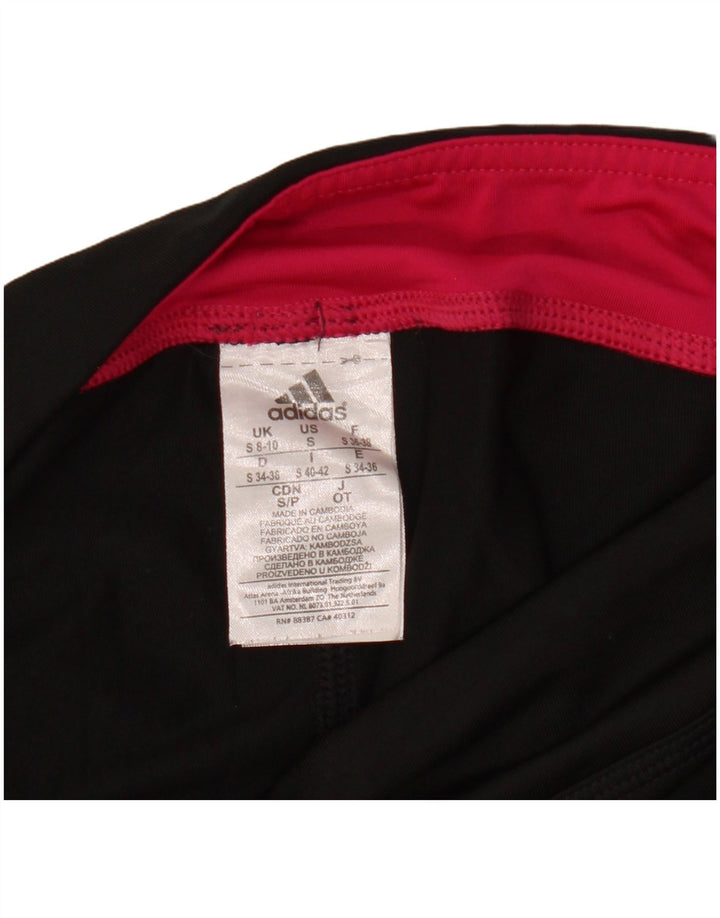 Adidas Γυναικεία κολάν Capri Climalite UK 8/10 Μικρό μαύρο πολυεστέρα