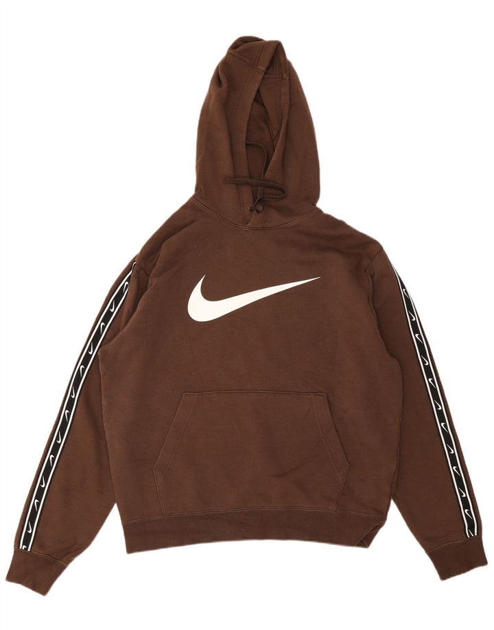 Ανδρικό γραφικό φούτερ Nike, μεσαίο καφέ βαμβακερό