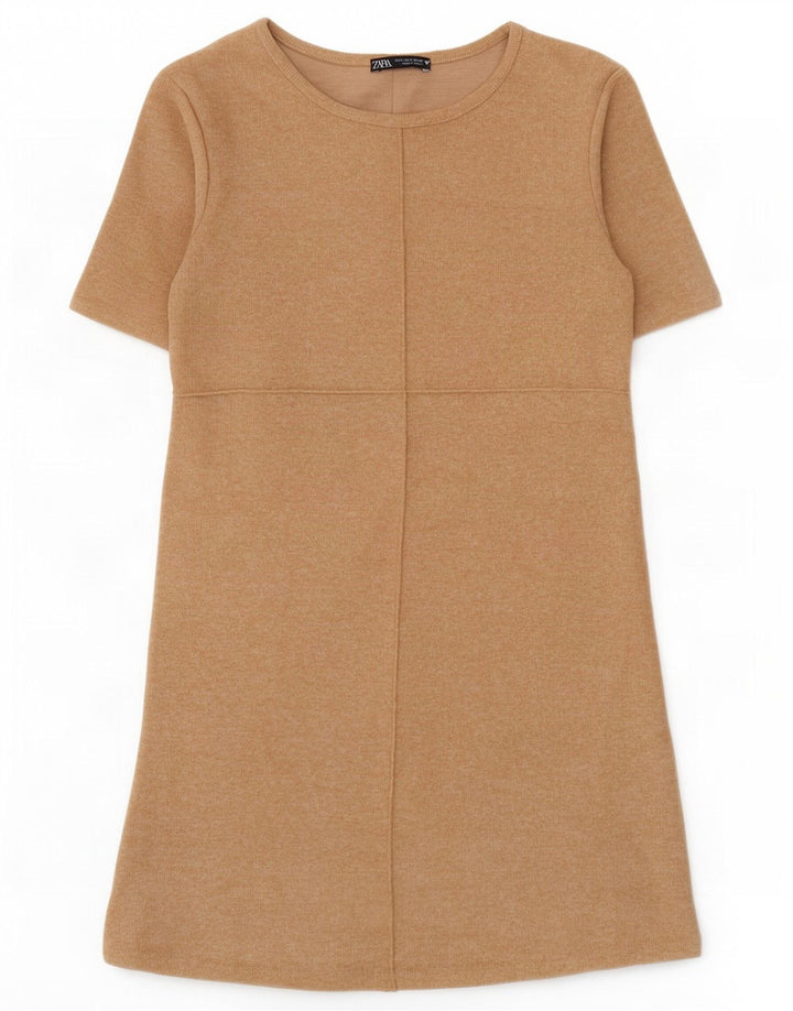 Zara Γυναικείο Φόρεμα Shift UK 10 Small Beige