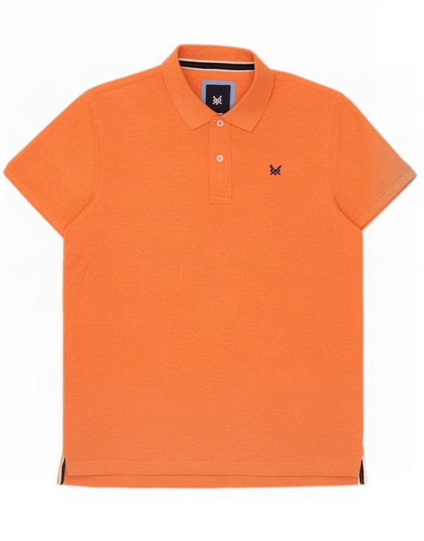 Crew Clothing Mens Polo Shirt XL Orange Cotton
