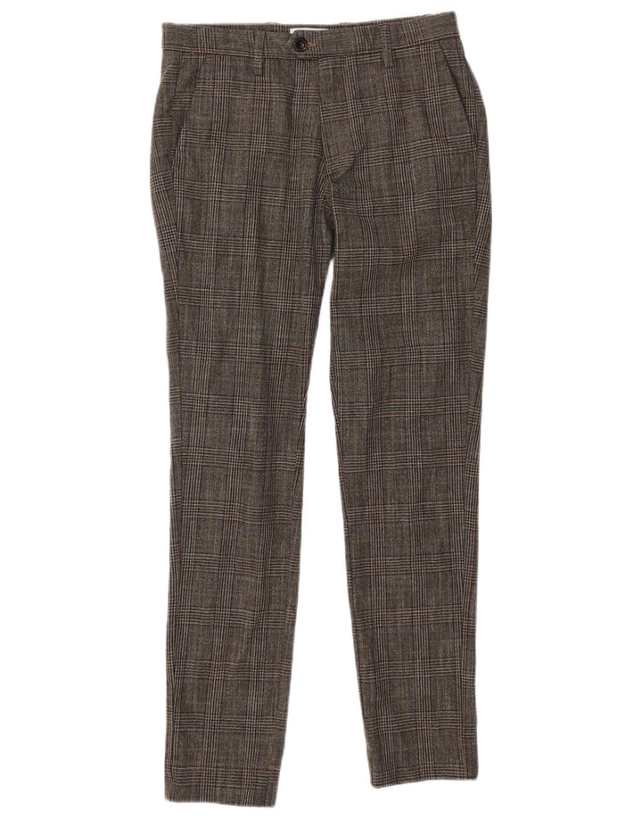 Jack & Jones Ανδρικό Slim Suit Παντελόνι W30 L32 Grey Check Polyester