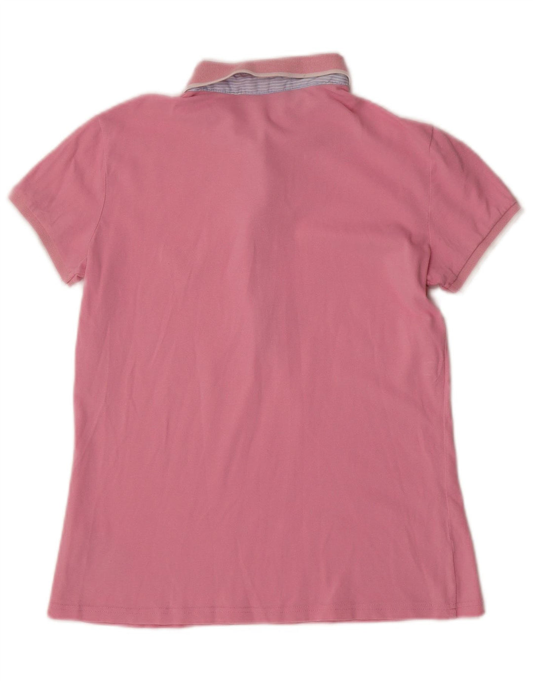 Blauer γυναικείο μπλουζάκι πόλο UK 12 Medium Pink