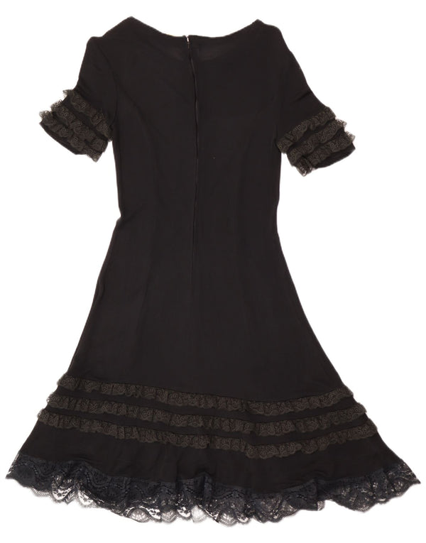 Luisa Spagnoli Γυναικείο φόρεμα A-Line UK 8 Small Black Floral