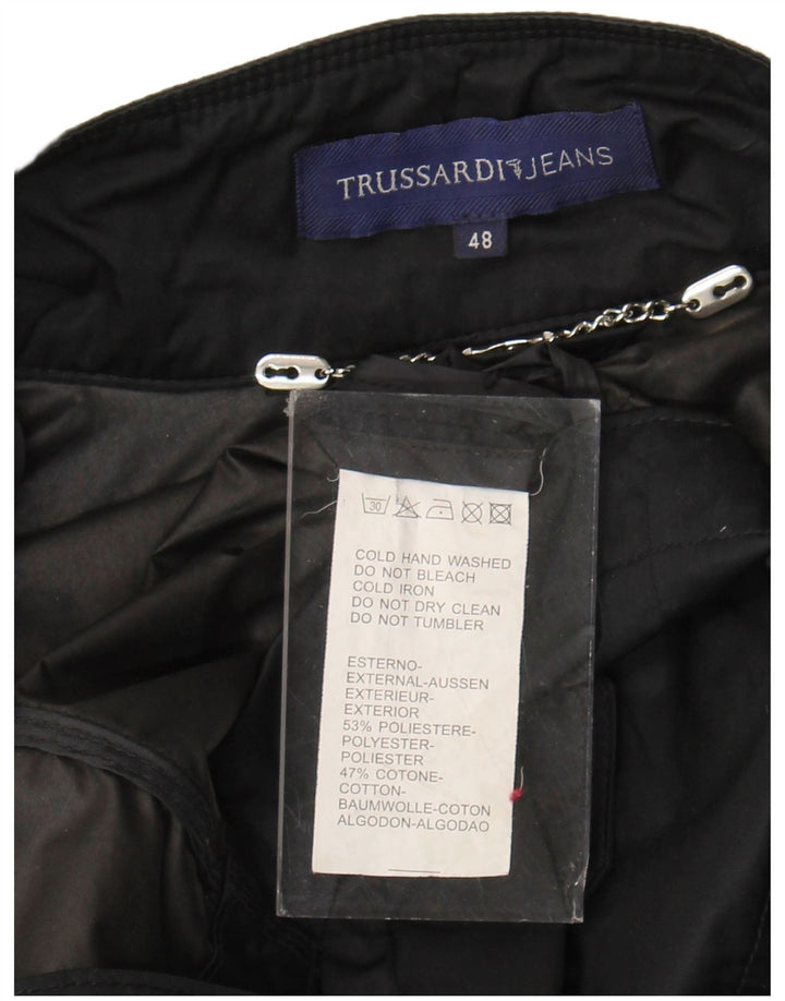 Trussardi Jeans Γυναικείο Στρατιωτικό Μπουφάν IT 48 XL Μαύρο Πολυεστέρας