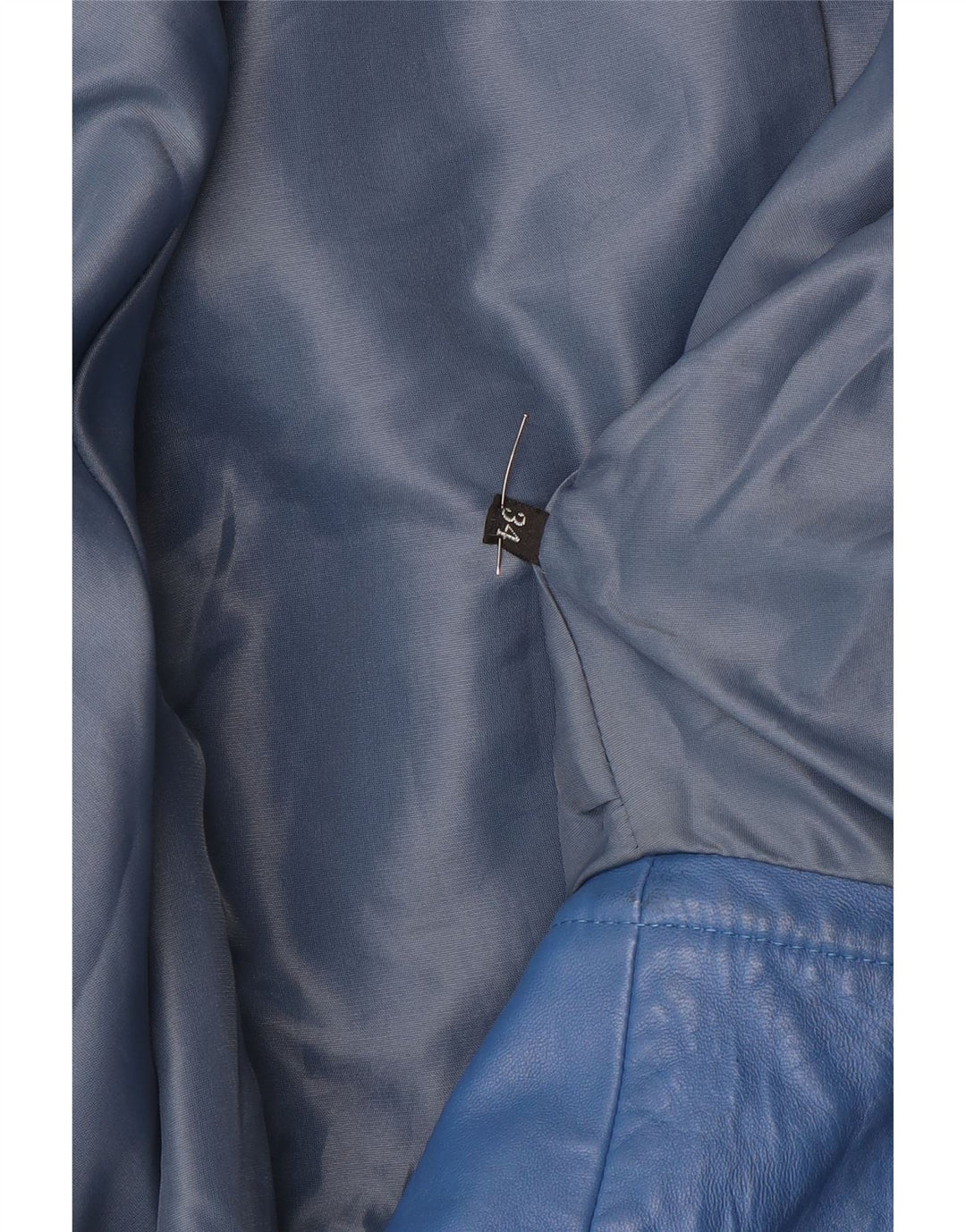 Vintage Γυναικείο Oversized Δερμάτινο Μπουφάν EU 34 XS Μπλε