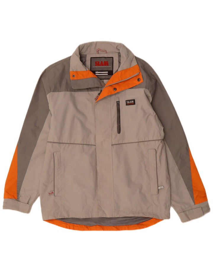 Ανδρικό τζάκετ Slam Windbreaker UK 36 Small Grey Colourblock Polyamide