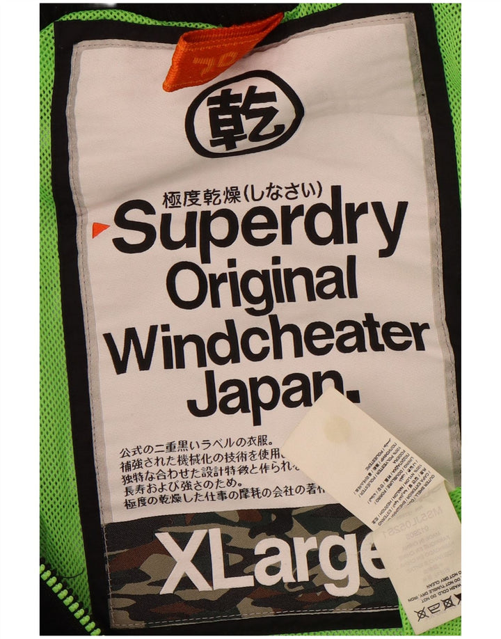 Superdry Ανδρικό Μπουφάν Windcheater Windbreaker UK 42 XL Μαύρο νάιλον