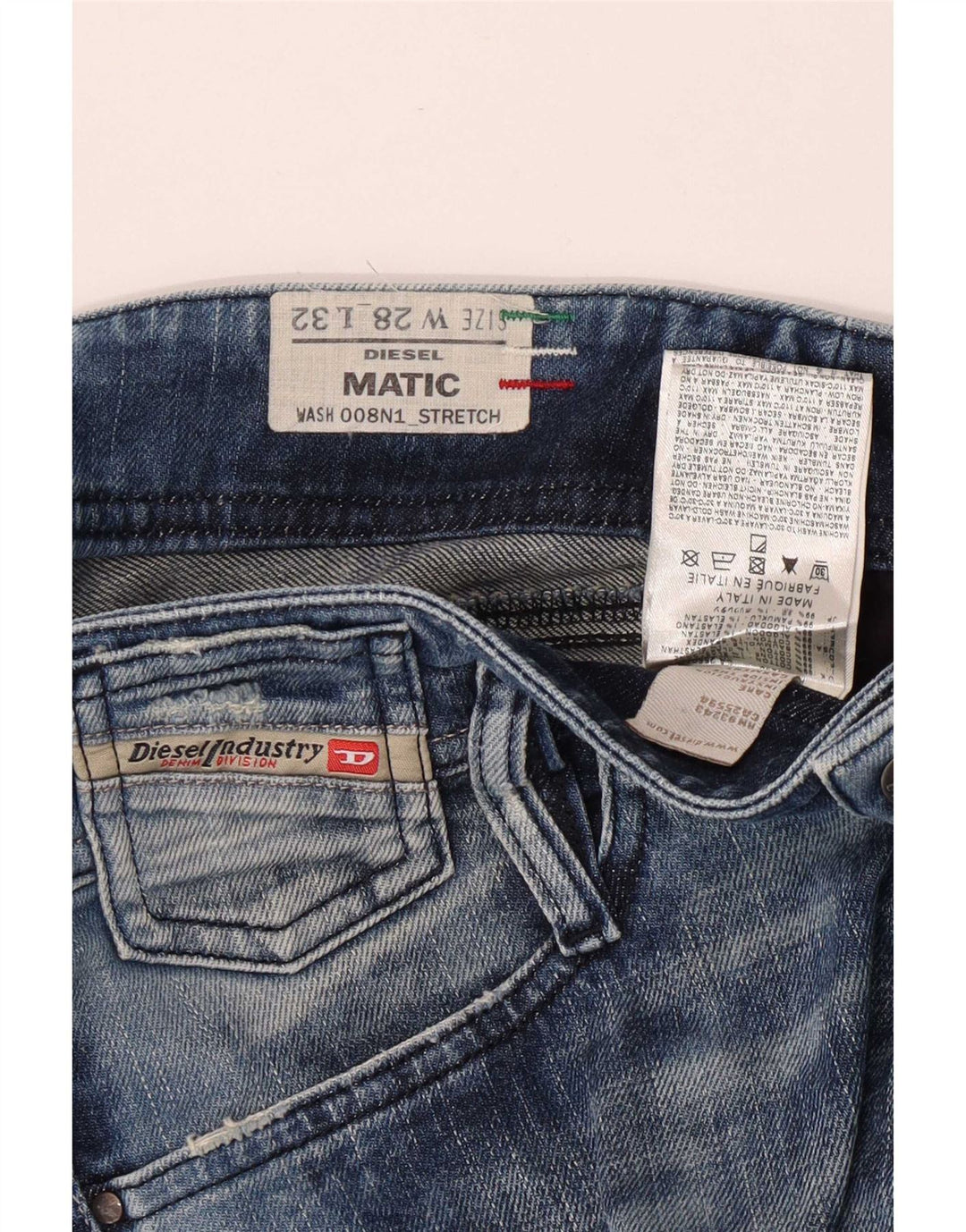 Diesel Γυναικείο Matic Distressed Slim Jeans W28 L32 Μπλε βαμβακερό