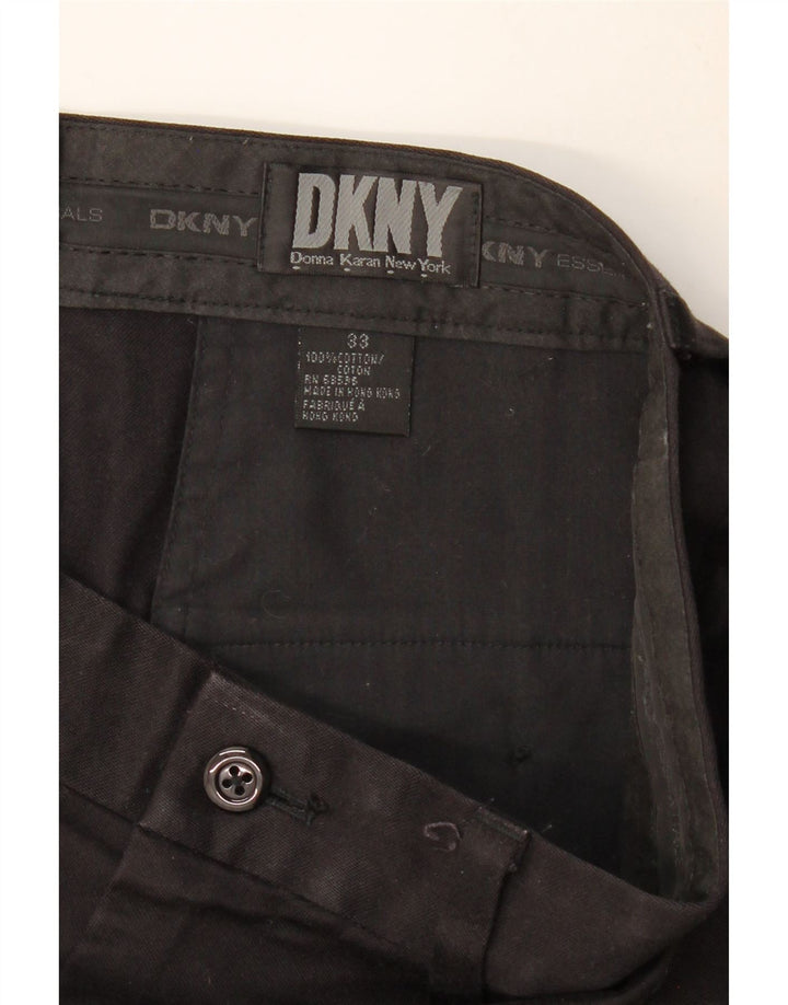 Ανδρικό ίσιο παντελόνι Chino DKNY W33 L28 Μαύρο βαμβακερό