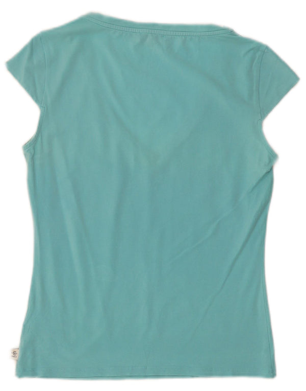 Cerruti 1881 Γυναικείο T-Shirt Top UK 10 Small Turquoise Cotton