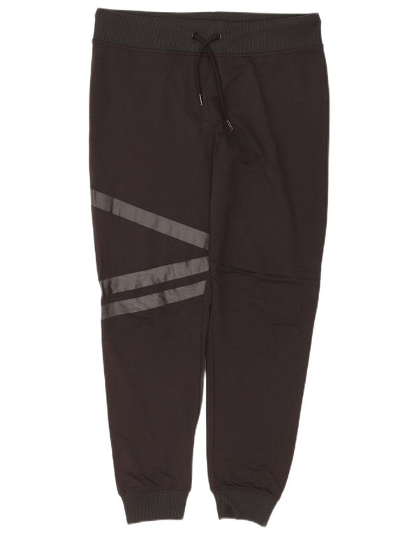 Γυναικεία αθλητική φόρμα ZARA Παντελόνι Joggers UK 14 Large Μαύρο ριγέ