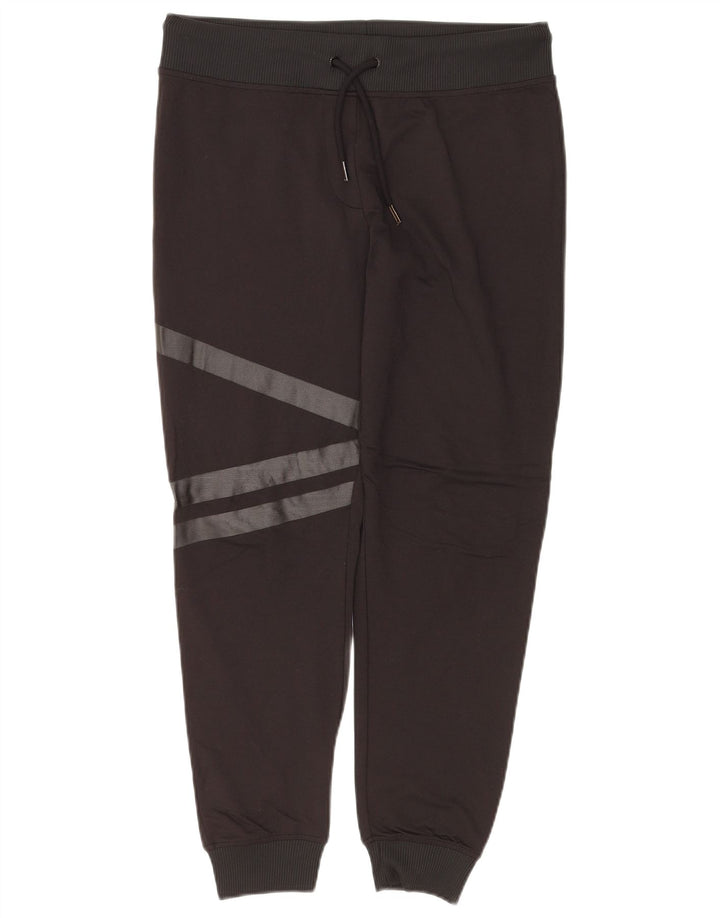 Γυναικεία αθλητική φόρμα ZARA Παντελόνι Joggers UK 14 Large Μαύρο ριγέ