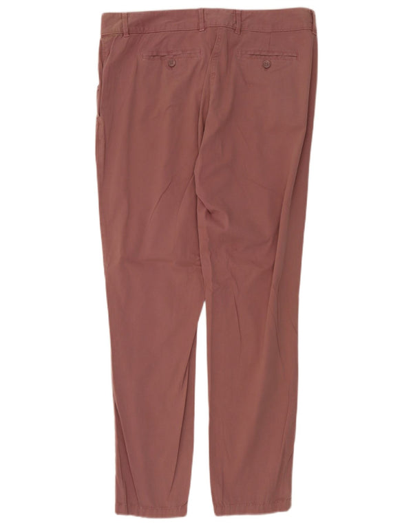 Marks & Spencer Γυναικείο λεπτό παντελόνι Chino UK 14 μεγάλο W36 L30 Ροζ βαμβακερό