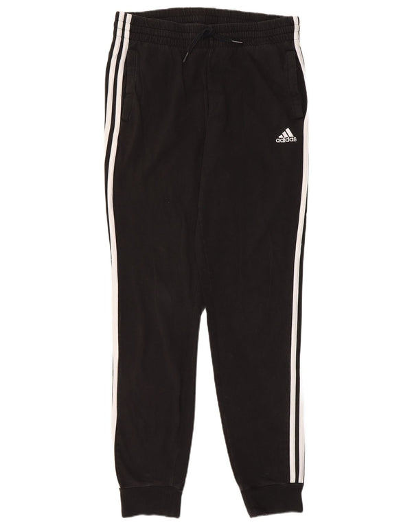 Γυναικεία αθλητική φόρμα ADIDAS Παντελόνι Joggers UK 12/14 Μεσαίο μαύρο βαμβακερό
