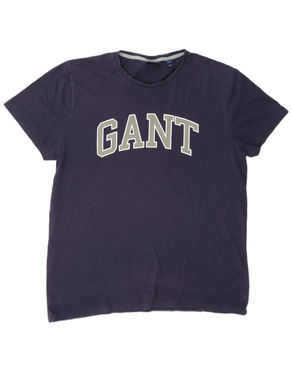 Ανδρικό γραφικό μπλουζάκι Gant Top XL Navy Blue Cotton