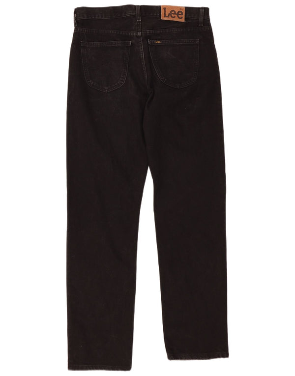 Ανδρικό τζιν ίσιο LEE W34 L34 μαύρο βαμβακερό