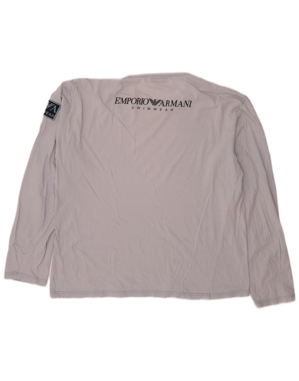 Emporio Armani Ανδρικό μακρυμάνικο XL Μπλε βαμβακερό