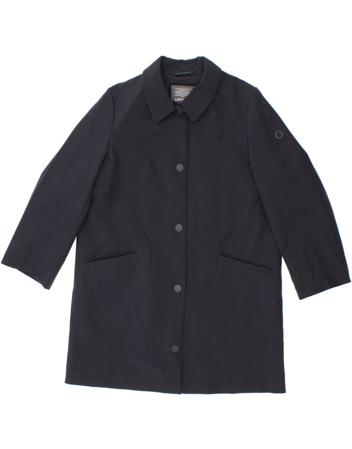 UPTOBE Womens Trench Coat IT 44 Medium Black Polyester Vintage UPTOBE and Second-Hand UPTOBE from Messina Hembry 
