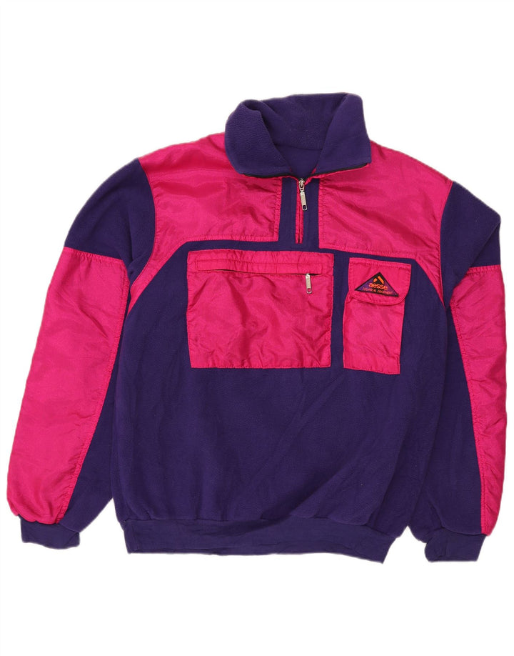 AESSE Γυναικείο μπουφάν Anorak 1/4 με φερμουάρ UK 14 Medium Pink Colourblock