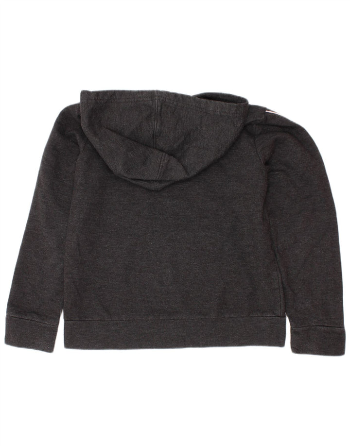 PUMA Girls Graphic Hoodie Jumper 6-7 ετών Small Grey Cotton