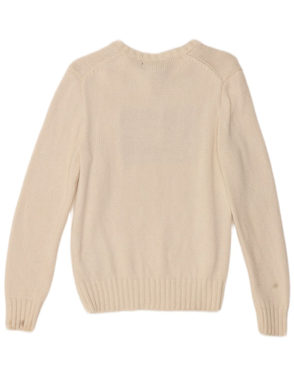 Polo Ralph Lauren Girls Boat Neck Jumper πουλόβερ 14-15 ετών μεγάλο λευκό