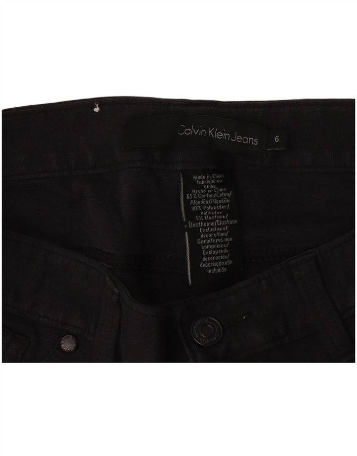 CALVIN KLEIN Γυναικείο Slim Casual Παντελόνι US 6 Medium W30 L28 Γκρι βαμβακερό