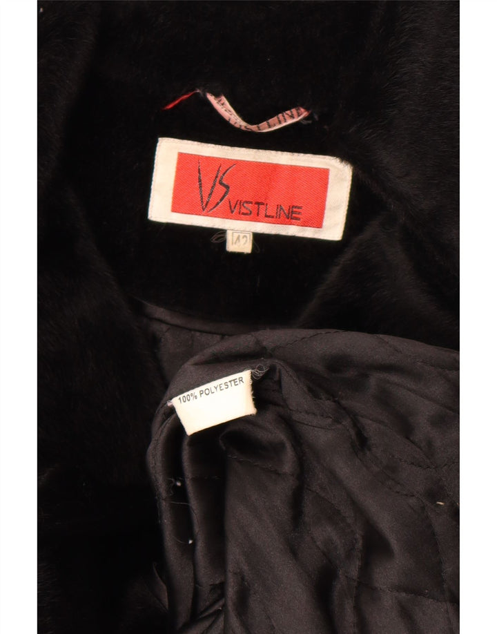 Vintage Γυναικείο Πανωφόρι από Faux Fur IT 42 Medium Black Polyester