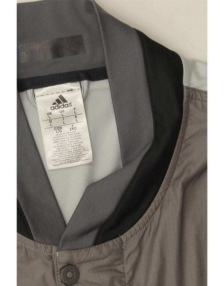 Adidas Ανδρική φόρμα γραφικής φόρμας Climacool Top Jacket μεγάλο γκρι χρώμα