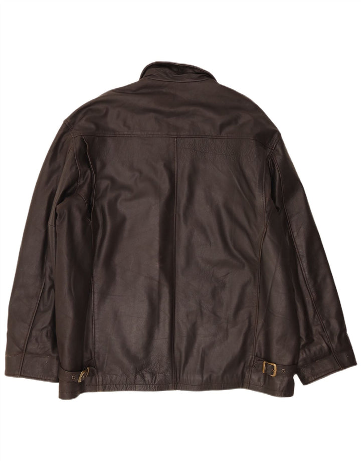 Ανδρικό Δερμάτινο Μπουφάν Sharon Furs UK 44 2XL Καφέ