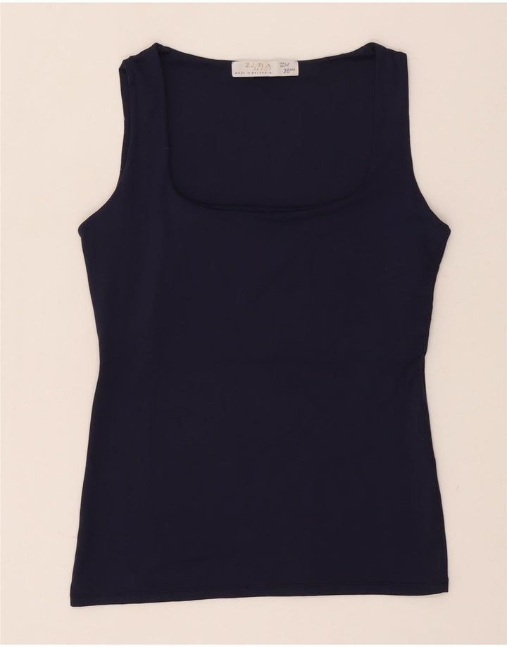 Zara Γυναικείο Γιλέκο Τοπ UK 12 Medium Navy Blue