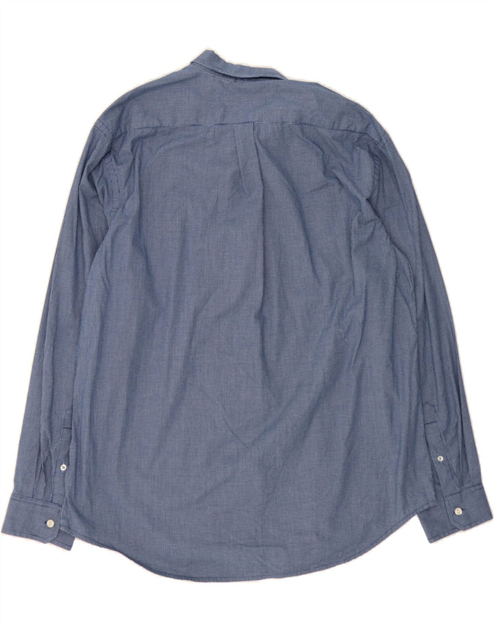 IZOD Mens Shirt XL Navy Blue Check Cotton Vintage Izod and Second-Hand Izod from Messina Hembry 