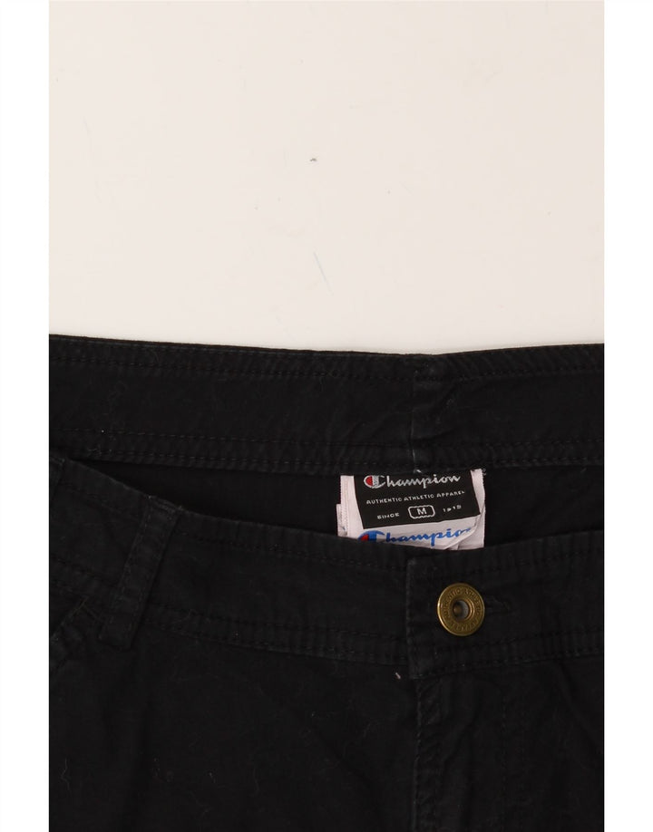 CHAMPION Womens Straight Capri Trousers Medium W30 L17 Black Cotton Vintage Champion and Second-Hand Champion from Messina Hembry 