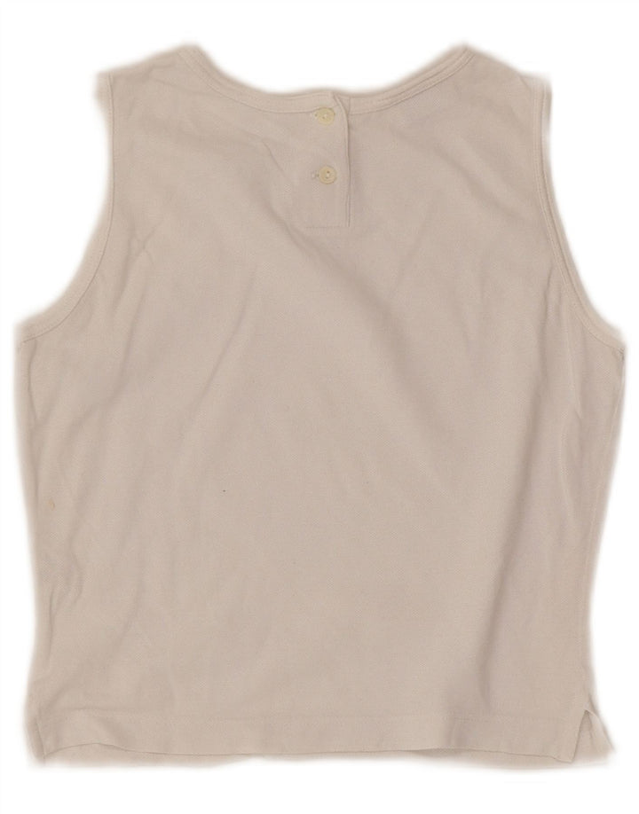 Lacoste Γυναικείο γιλέκο Crop Top Size 36 Small White Βαμβακερό