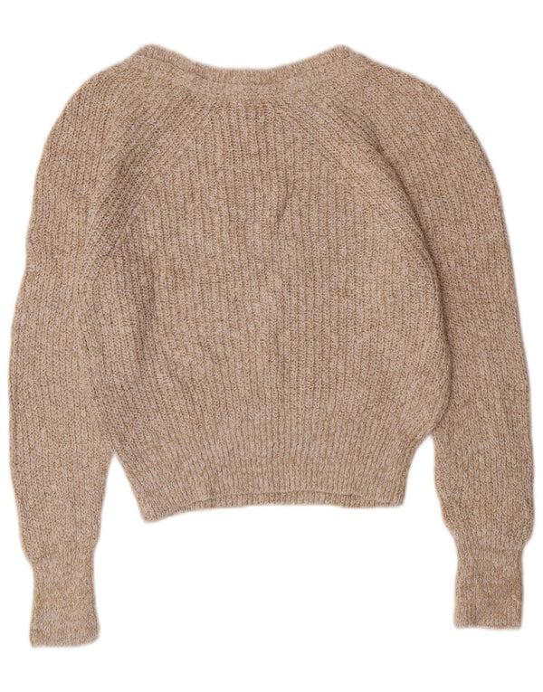 Πουλόβερ PEPE Jeans Γυναικείο Crop Crew Neck Jumper UK 10 Small Beige βαμβακερό