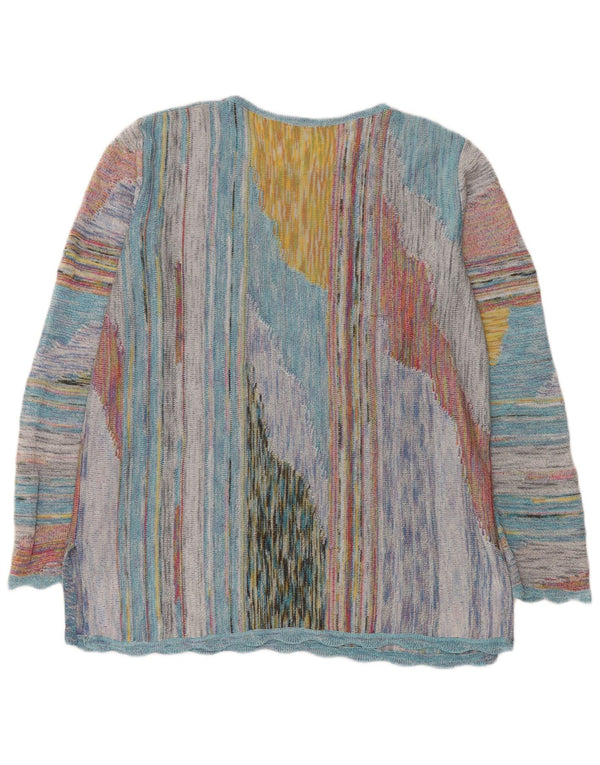 MARCAZZANI Γυναικείο πουλόβερ με λαιμόκοψη UK 16 μεγάλο πολύχρωμο