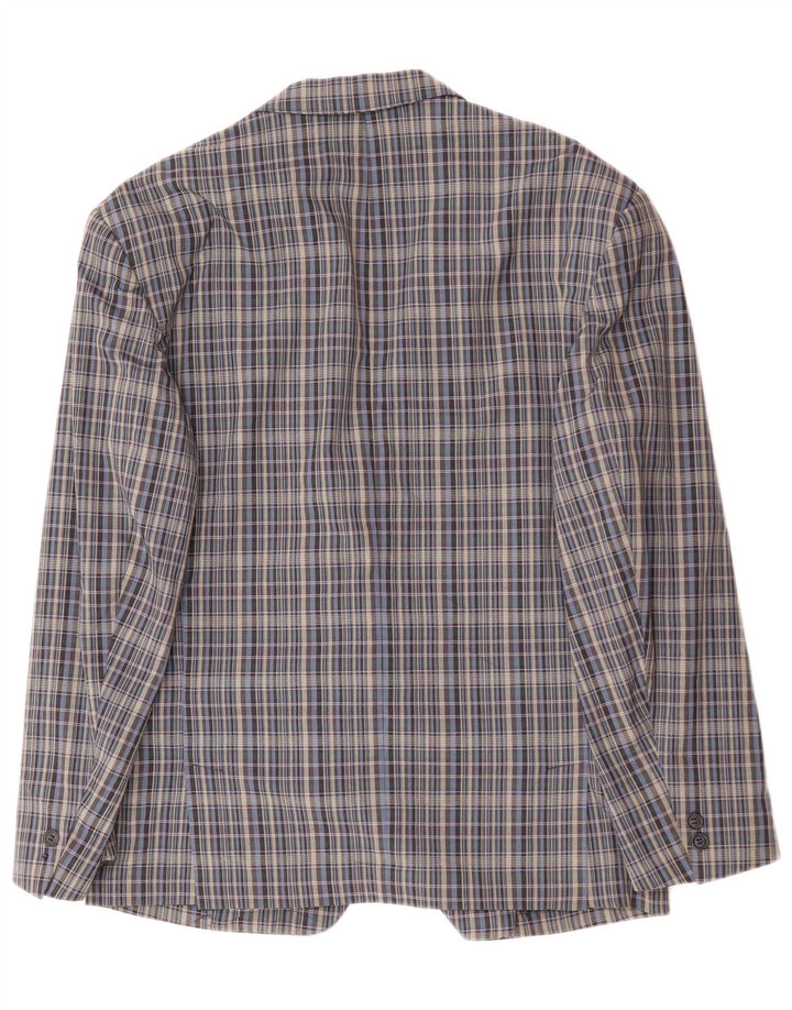 GREEN FOX Ανδρικό σακάκι με 2 κουμπιά μπλέιζερ EU 48 Μεσαίο γκρι τσεκ