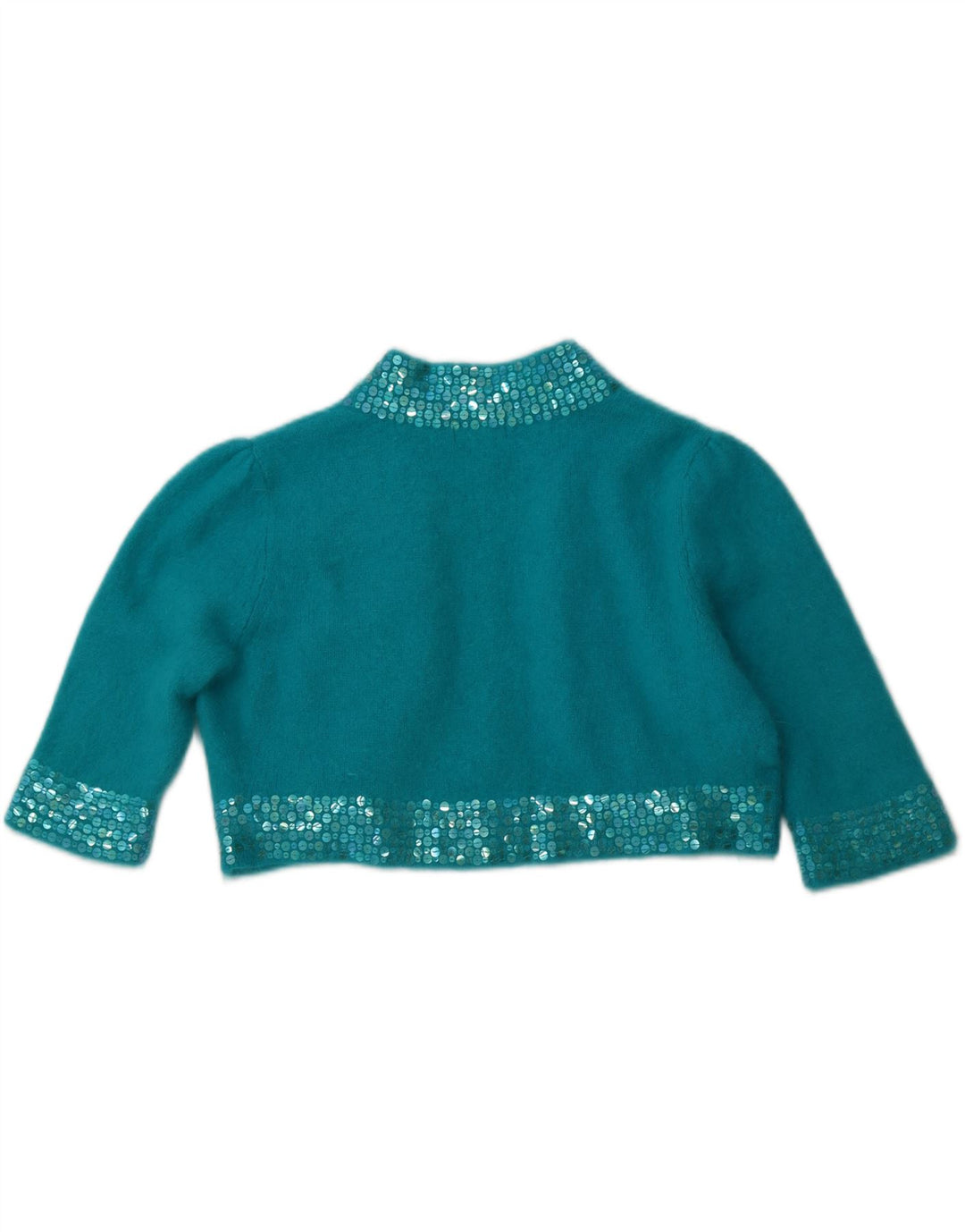 Γυναικεία MONSOON 3/4 με ανοιχτό μανίκι Bolero Jumper UK 18 XL Blue Angora