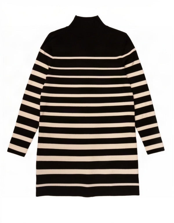Zara Γυναικείο Jumper Φόρεμα UK 12 Medium Black Ride Viscose