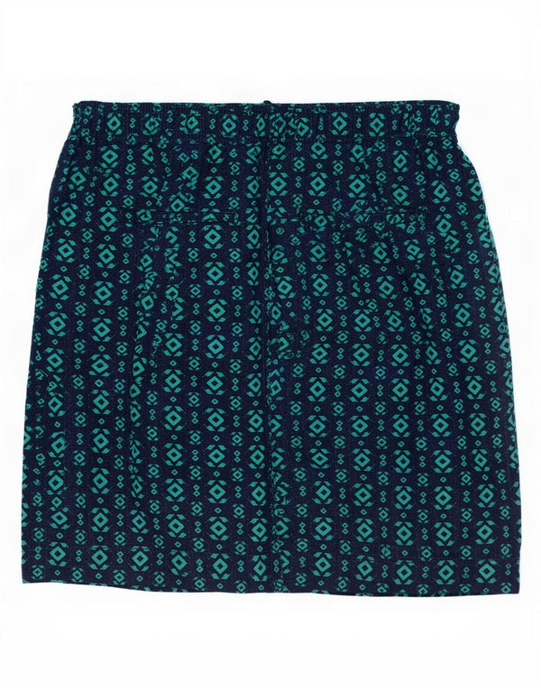 Marks & Spencer Γυναικεία φούστα A-Line UK 12 Medium W30 Navy Blue Geometric