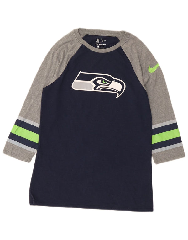 Ανδρικό Nike Seattle Seahawks Graphic Top 3/4 Small Navy Blue