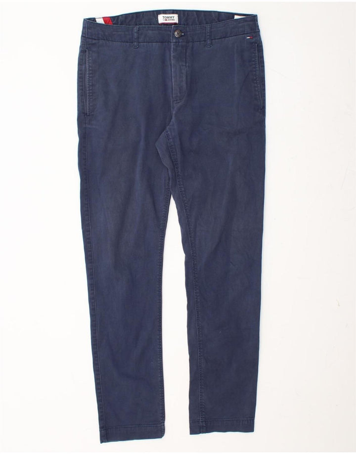 TOMMY HILFIGER Ανδρικό Slim παντελόνι Chino W32 L30 Navy Blue Cotton