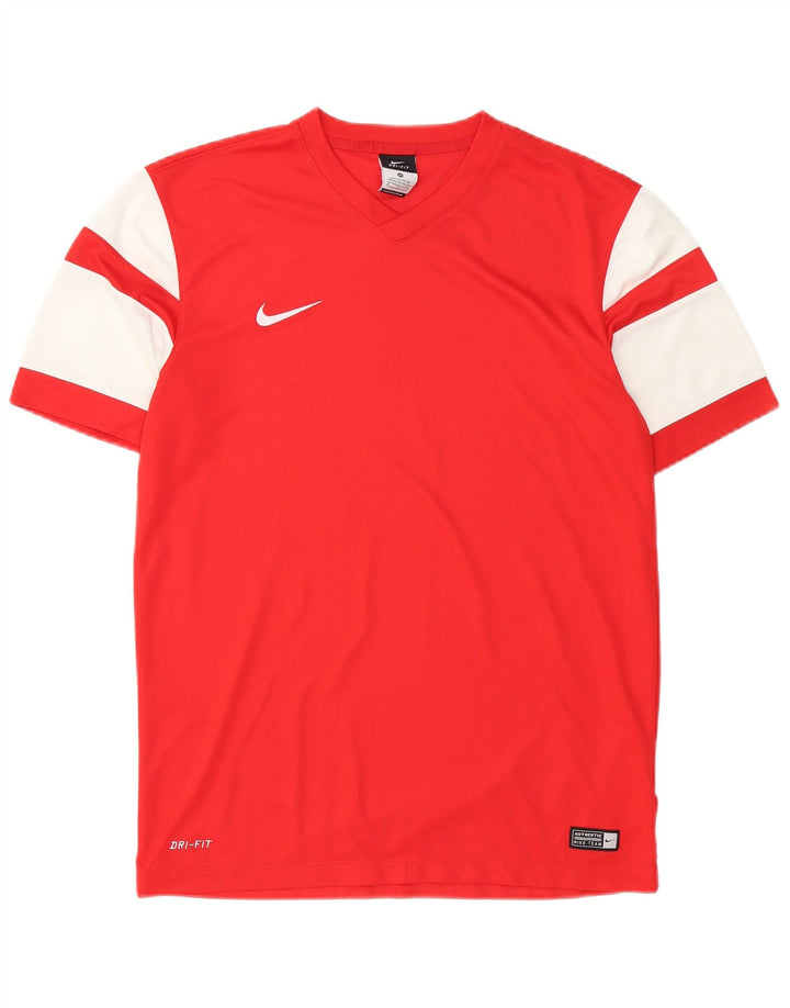 Ανδρικό μπλουζάκι Nike Dri Fit Τοπ μεσαίου κόκκινου χρώματος πολυεστέρας