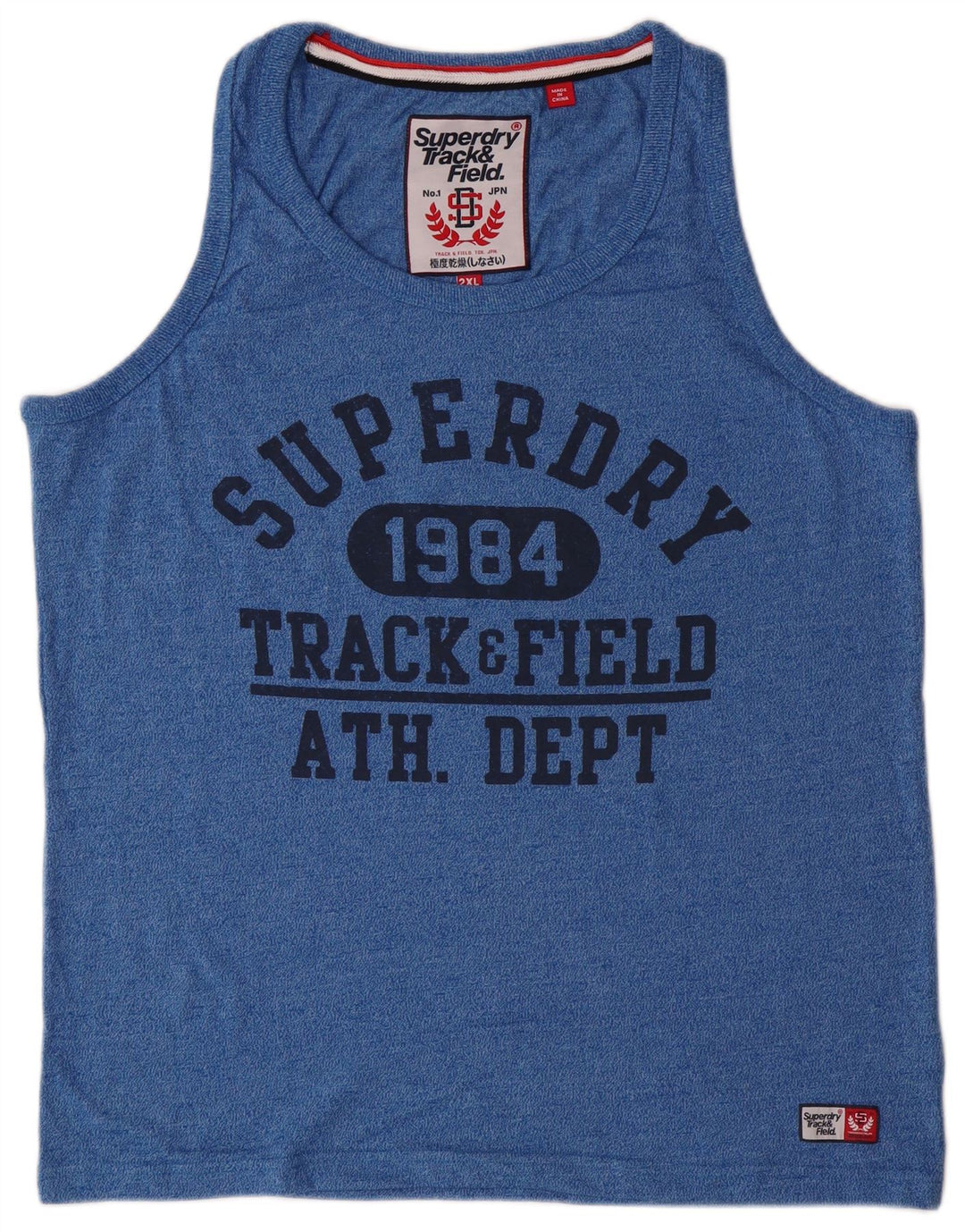 Ανδρικό γραφικό γιλέκο SUPERDRY 2XL Μπλε Βαμβακερό