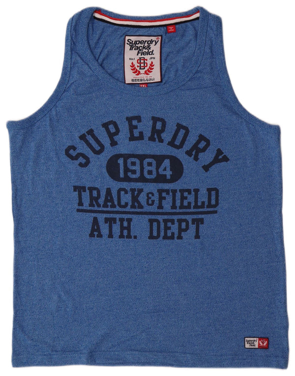 Ανδρικό γραφικό γιλέκο SUPERDRY 2XL Μπλε Βαμβακερό