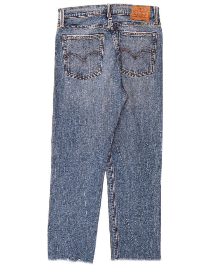 Levi's Womens Distressed Straight Jeans W27 L26 Blue Cotton