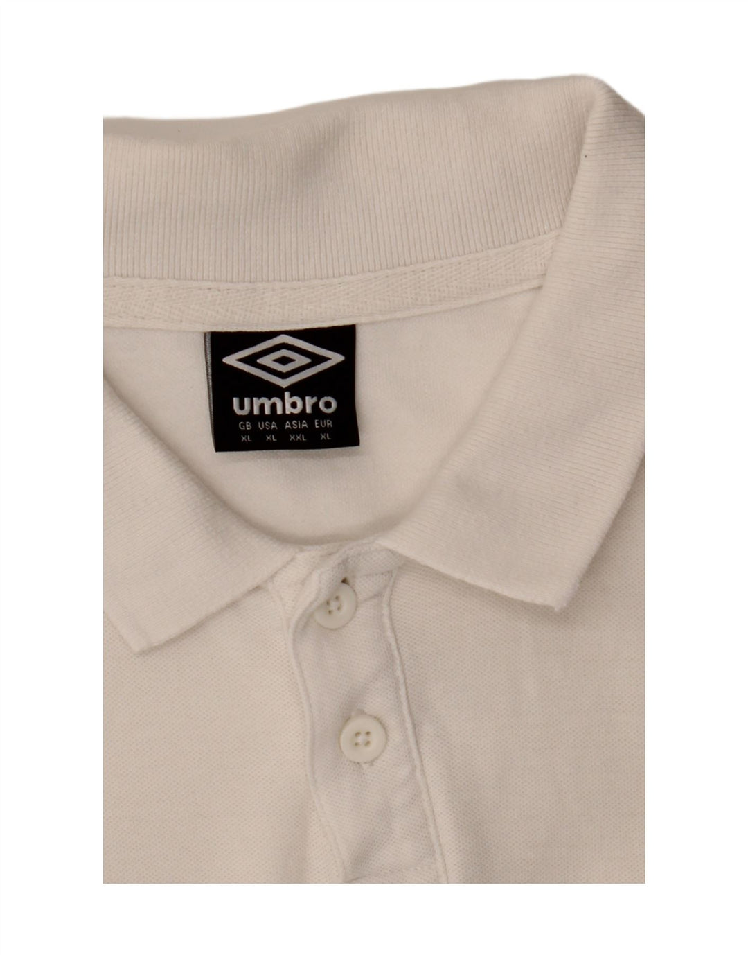 UMBRO Boys Polo Shirt 15-16 Years XL  White Vintage Umbro and Second-Hand Umbro from Messina Hembry 