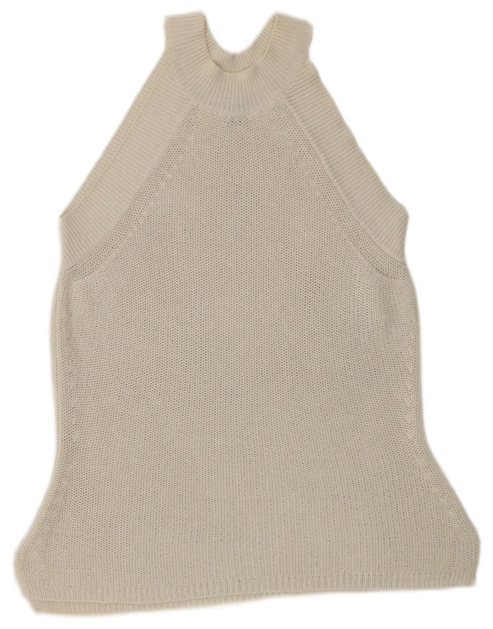 Massimo Dutti Γυναικείο Knit Halter Top 10 Small Off White